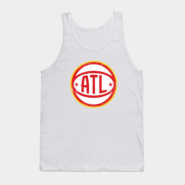 ATL Retro Ball - White Tank Top by KFig21